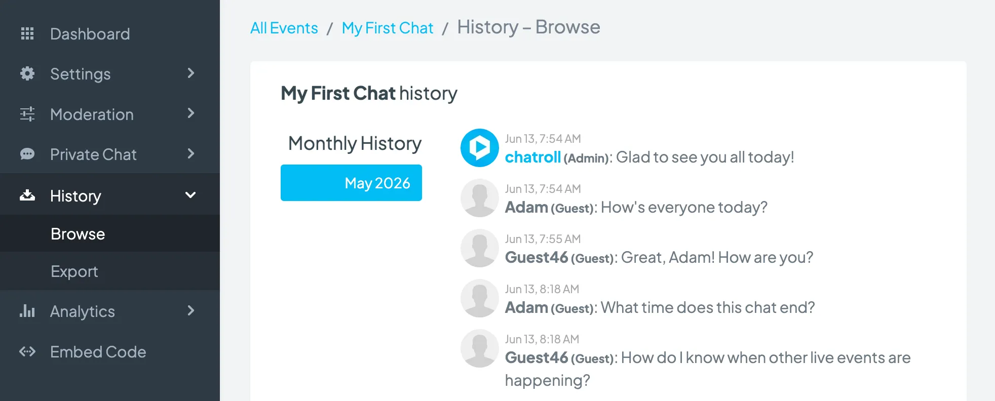 General Chat Options