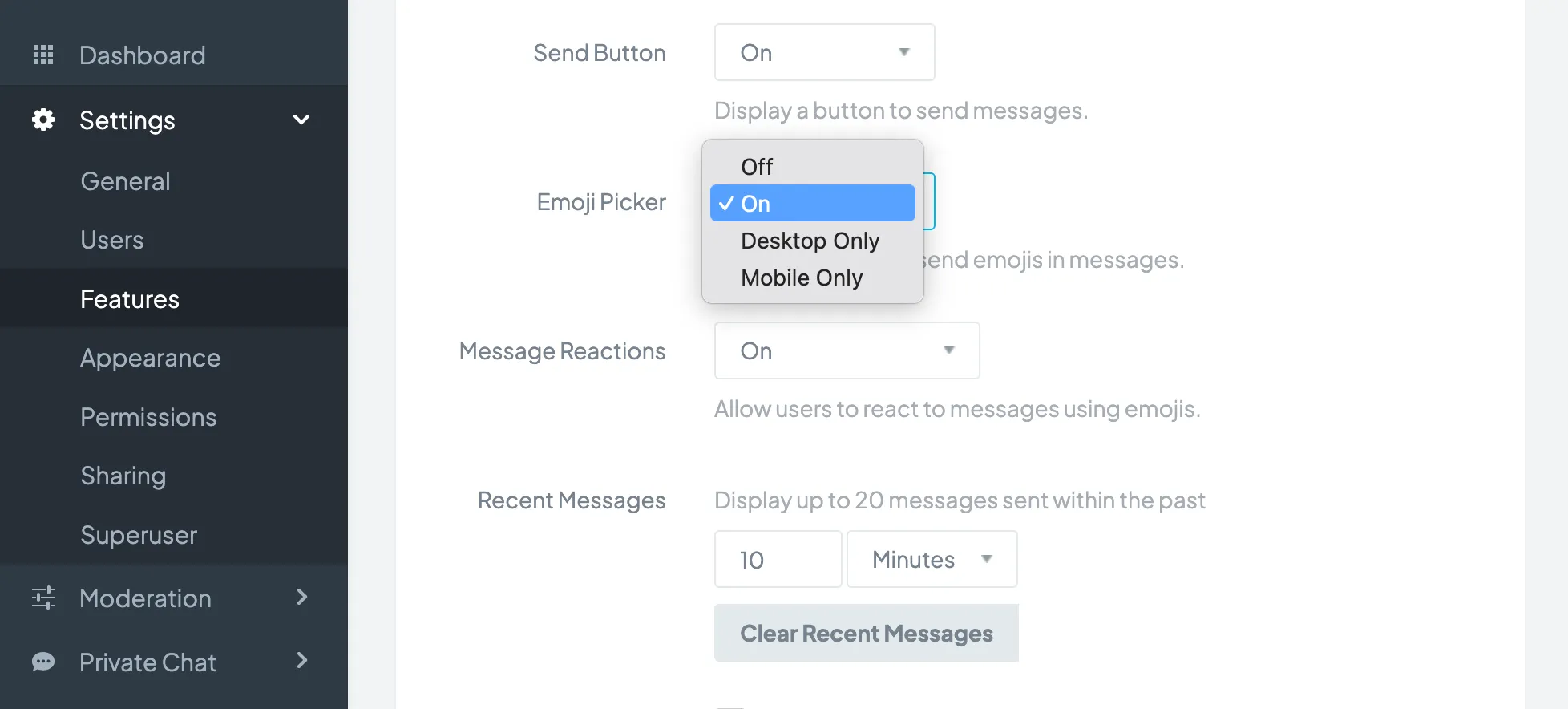 General Chat Options