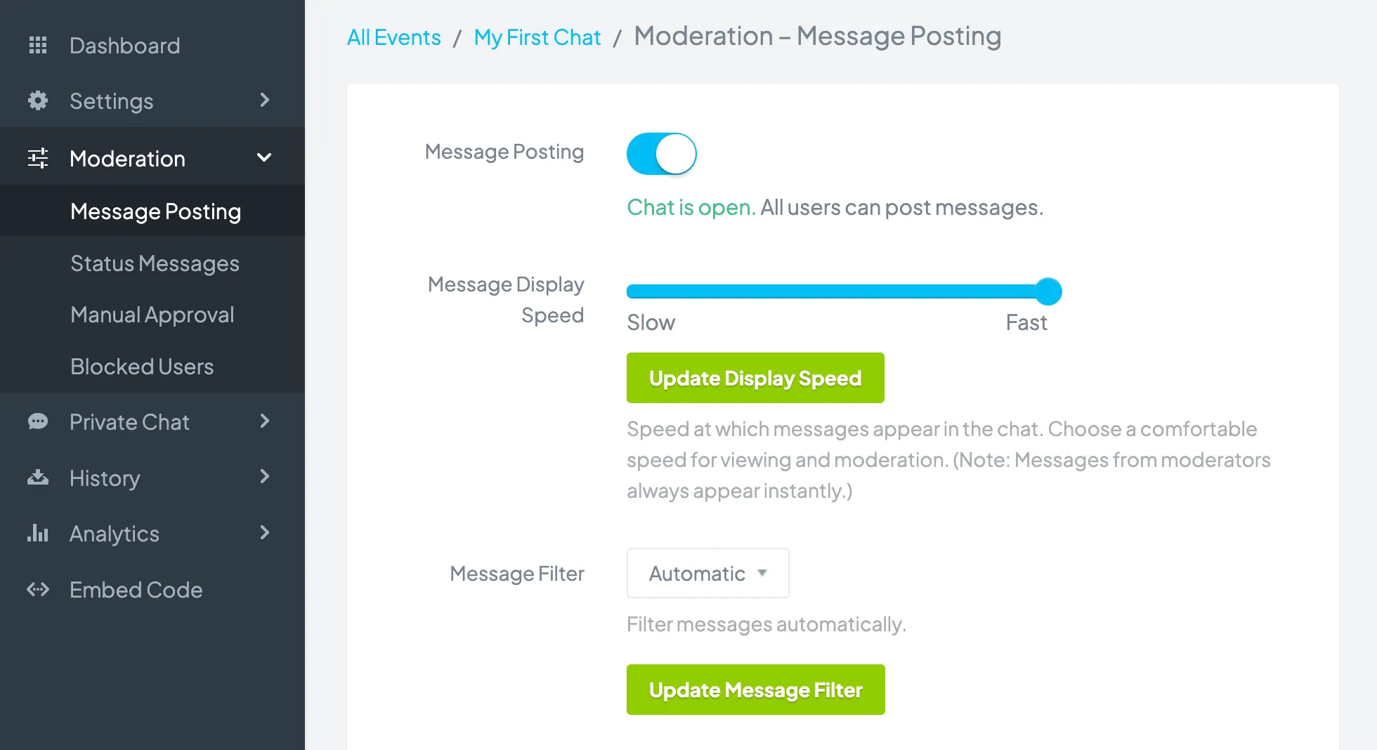 General Chat Options